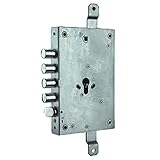 Hexiher 4-Schloss-Riegel-Einsteckschloss TLJ014B,Dornmaß: 63mm /...