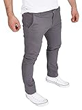 WOTEGA Glenn - Graue Chino Hose Herren - Stoffhose Slim Fit - Chinohosen...