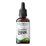 Vegan Drops® - Zink Tropfen - Premium: Zink-Sulfat - 15mg pro Tagesdosis -...