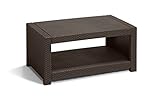 Allibert Loungetisch Monaco Kunststoff 92x59x43 cm braun