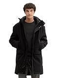 TOM TAILOR Denim Herren 1041349 Technical Wintermantel mit Kapuze,...