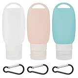 3 Stück 60ml Silikon Reiseflaschen Reise Shampoo Flaschen Set,Travel...