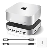 Mac mini M4 Dockingstation USB C Hub mit 7 Ports (3X USB-A 3.2, 2X USB-A...