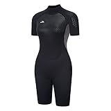 Neoprenanzug Damen und Herren Kurz 3mm für Herren Rückenreißverschluss...