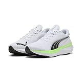 PUMA Unisex SCEND PRO 2 Straßen-Laufschuh, White Black-Green Glare, 43 EU
