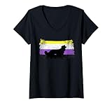Damen Non Binary Pride Netter Hund, LGBT, Tierliebhaber ohne binäre Flagge...