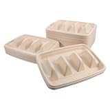 OFFSCH 50 Stück Einweg Taco Halter aus Pulp Faser mit Fächern Stabile...