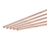 QUARKZMAN 5er-Pack Reiner Kupfer Rundstab 3mm/0,12 Zoll Durchmesser...