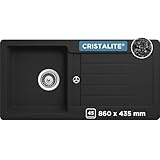 SCHOCK Küchenspüle 86x43,5 Typos D-100S Onyx - CRISTALITE® schwarz mit...