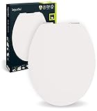 aquaSu® WC-Sitz mit Absenkautomatik, Dekor Real White, High-Gloss...