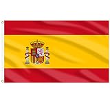 AhfuLife Spanien Flagge 150 x 90 cm, 1 Stück Spanische Fahne Leuchtenden...