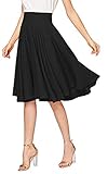 Emma & Giovanni - A-Linie Elegant Faltenrock Hohe Taille Midi-Rock - Damen...