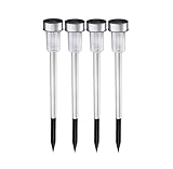 Grundig Solar Gartenleuchten - Solarleuchten 4 Stück - Gartenlampen für...