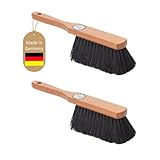 Novaliv 2X Mischung ROSSHAAR Handfeger Set Besen weiche Borsten - Mix...