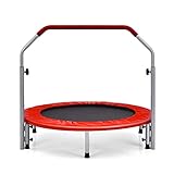 GOPLUS Fitnesstrampolin Indoor, φ101cm Mini Trampolin mit...