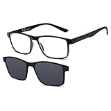 NEW VISION Lesebrille, Brille mit magnetischem Clip für Sonnenbrille, 100%...