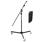 Walimex pro Galgenstativ mit Rollen, Tripod höhenverstellbar 130-390 cm,...