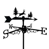 Windfahne | Kreative Dach-Wetterfahne mit laufendem Hirsch –...