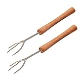 3 PAGEN® Pellkartoffelgabel mit Holzgriff für müheloses Schälen und...