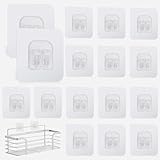RAFIYU Klebehaken Transparent 20 Stück Selbstklebende Haken, 6.7 x 6.7cm...