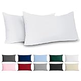 Kissenbezug 40 x 80 Renforcé Baumwolle (2er-Set) - Weiss - Dicht gewebt...
