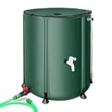 FAMIROSA Regenwassertonne Faltbare Regenwassertank für Garten, 250L...