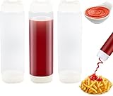 Invertiertes Soßenspender-Set – 3 nachfüllbare Kunststoffflaschen für...