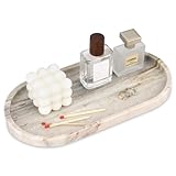 Marmor Tablett Oval Natürliches 30 x 15 cm Badezimmer Deko Marmorplatte...