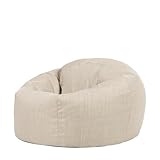 Icon Kingston Sitzsack, Beige, Stoff für Drinnen und Draußen, Sitzsack...