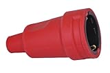 Kopp Schutzkontakt-Gummikupplung mit Knickschutztülle, Farbe rot (außen)...
