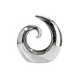 Keramik Deko-Objekt Swing Silber 20cm Wave Figuren Skulptur