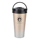 Fuchooky 500 ml Edelstahl Doppelwand Wärme isolierte Kaffeetasse für...