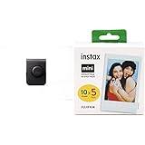 instax Mini EVO Kameratasche, schwarz & Mini Sofortbildfilm (5 x 10Stück)...