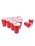 Fiestas GUiRCA Beer Pong Spiel mit Bechern und Bällen – Rot –...