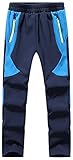DAFENP Kinder Softshellhose Skihose Warm Gefüttert Thermohose Winter...