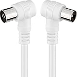 Levitantes TV-Kabel, 10 Meter, Full HD, Koaxialkabel Antenne, 90 Grad...