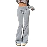 Damen Cargohose High Waist, Hose Weitem Bein Elegant,Freizeithose Damen...
