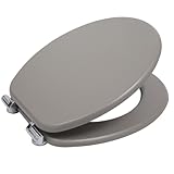 Style home Toilettendeckel WC-Sitz mit Absenkautomatik Holzkern Klobrille...