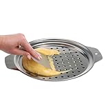 Spätzle Maker Deckel mit Schaber, Deutscher Eiernudelmacher aus Edelstahl