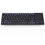 Rii Kabellose Tastatur mit Touchpad Büro, Tastatur Kabellos Office, 2,4GHz...