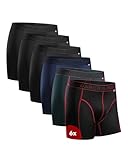 DANISH ENDURANCE 6er Pack Sport Boxershorts Herren, Mit regulärem oder...