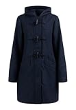 DreiMaster Klassik Damen Dufflecoat aus Wollgemisch, Nachtblau, L