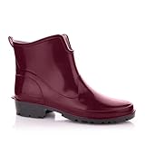 LEMIGO Damen Gummistiefeletten Kurze Gummistiefel Knöchel Regenstiefel...