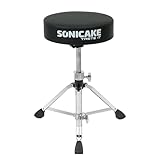 SONICAKE Schlagzeughocker Höhenverstellbar von 43-60cm Drumhocker faltbar...