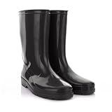 LEMIGO Damen Gummistiefel Wasserdicht Halbohe Regenstiefel Gartenschuhe...