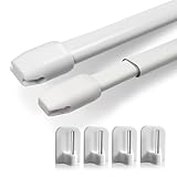 Rollina Gardinenstange ohne Bohren weiß 2er Set | Selbstklebende...