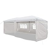 Goutime Faltpavillon Pavillon Partyzelt Wasserdicht 3x6m Mit 4...