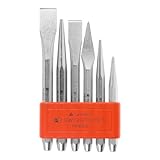 PB Swiss Tools Meißel- und Durchschläger-Satz, im Kunststoffhalter,...