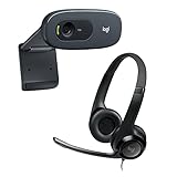 Logitech Grundausstattung für Videogespräche, C270 und H390, 720p...