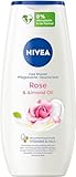 NIVEA Rose & Almond Oil Pflegedusche (250 ml), pH-hautneutrales Duschgel...